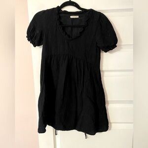 Copper Key Black Puff Sleeve Dress